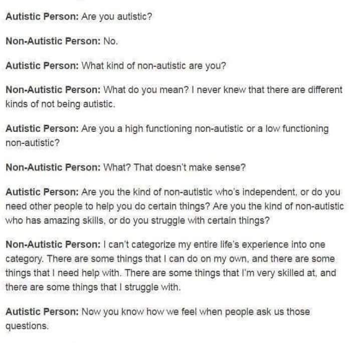 dialogue between autistic and not autistic